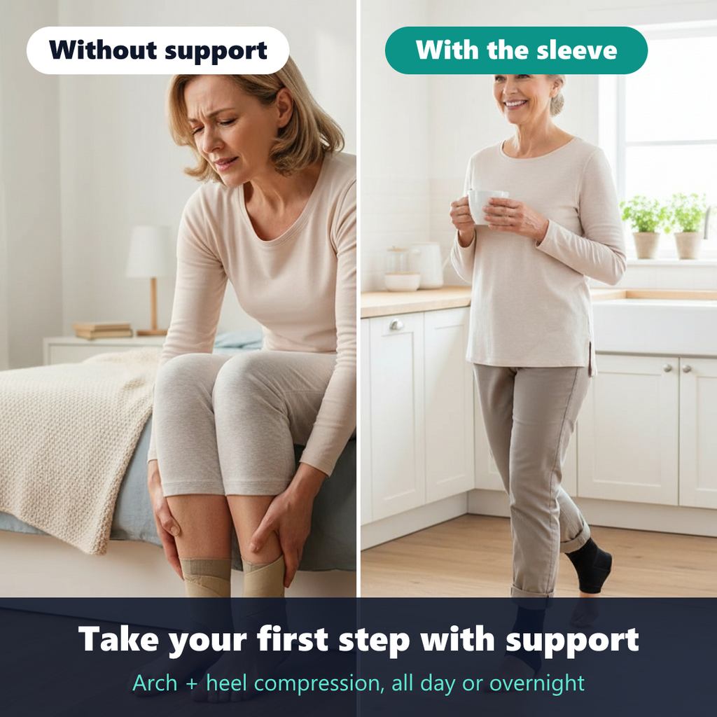 Before and after: first step with arch support