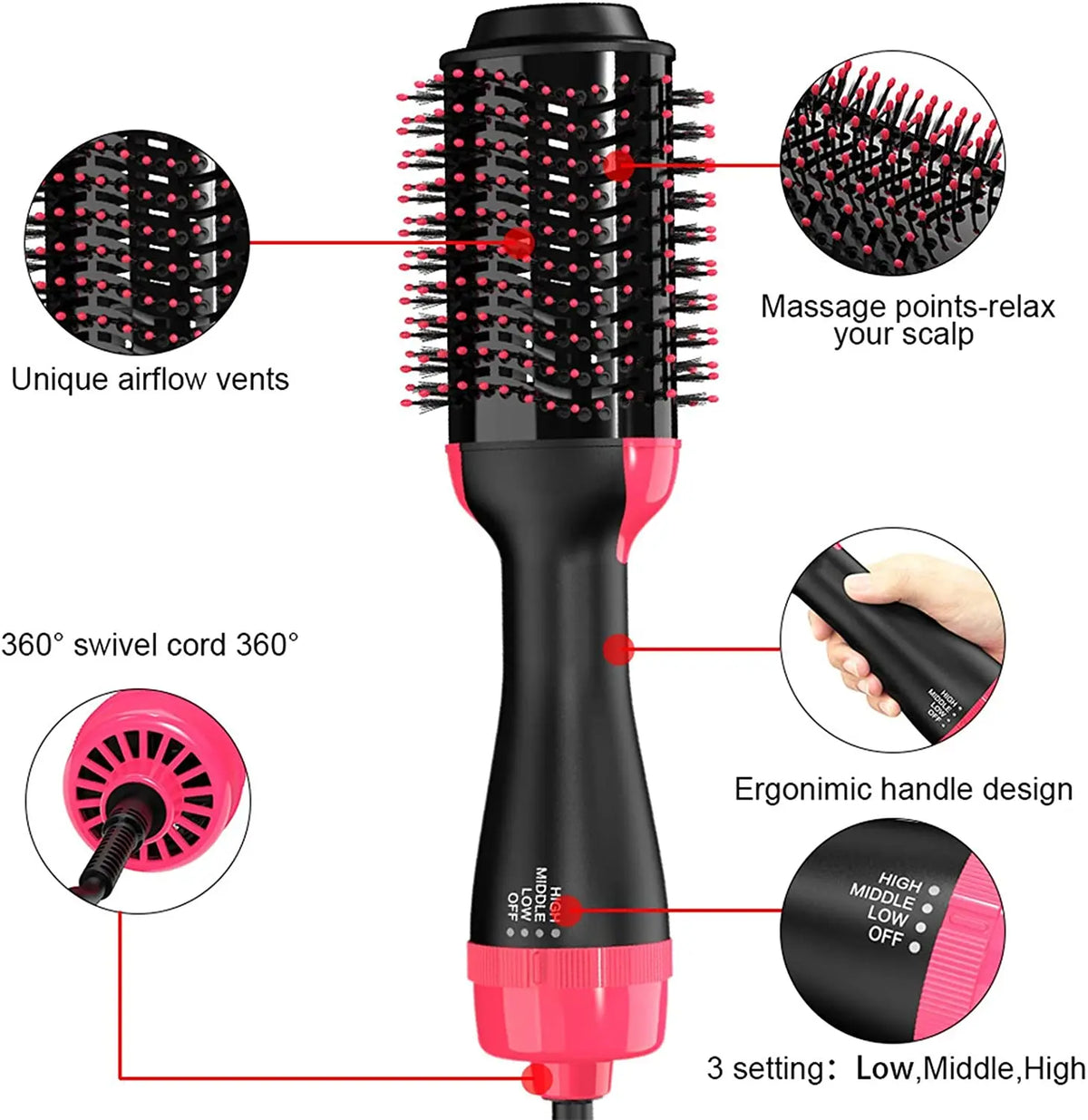 One-Step Hot Air Volumizing Brush