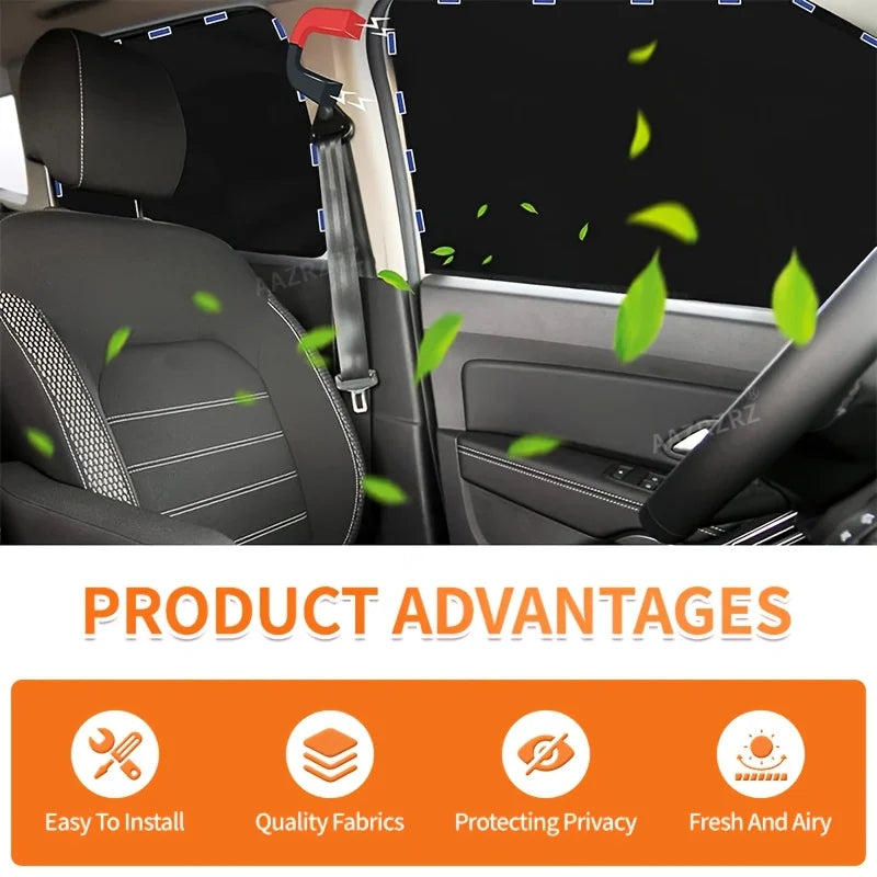 Magnetic Car Window Sun Shade Set (4 Pieces)