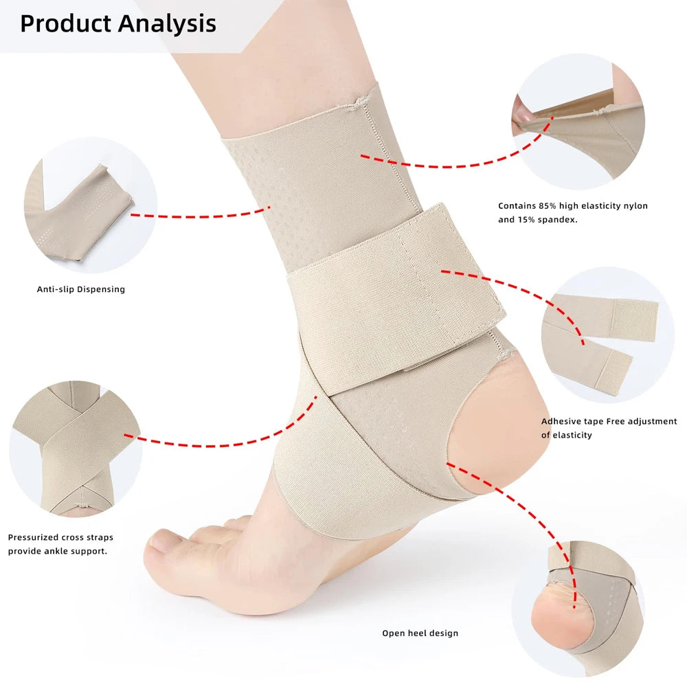 Compression Foot Sleeve with Adjustable Arch Strap