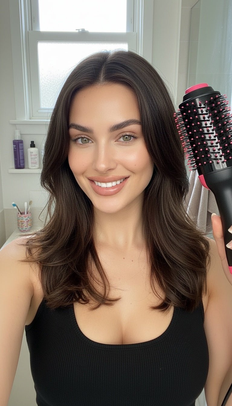 Smooth, voluminous blowout with the one-step hot air brush